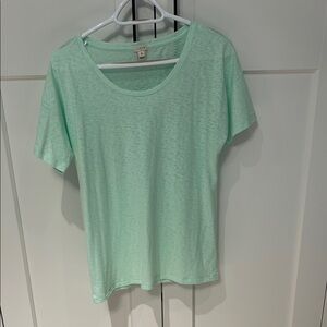J. Crew Green Short Sleeve T-Shirt Relaxed Fit